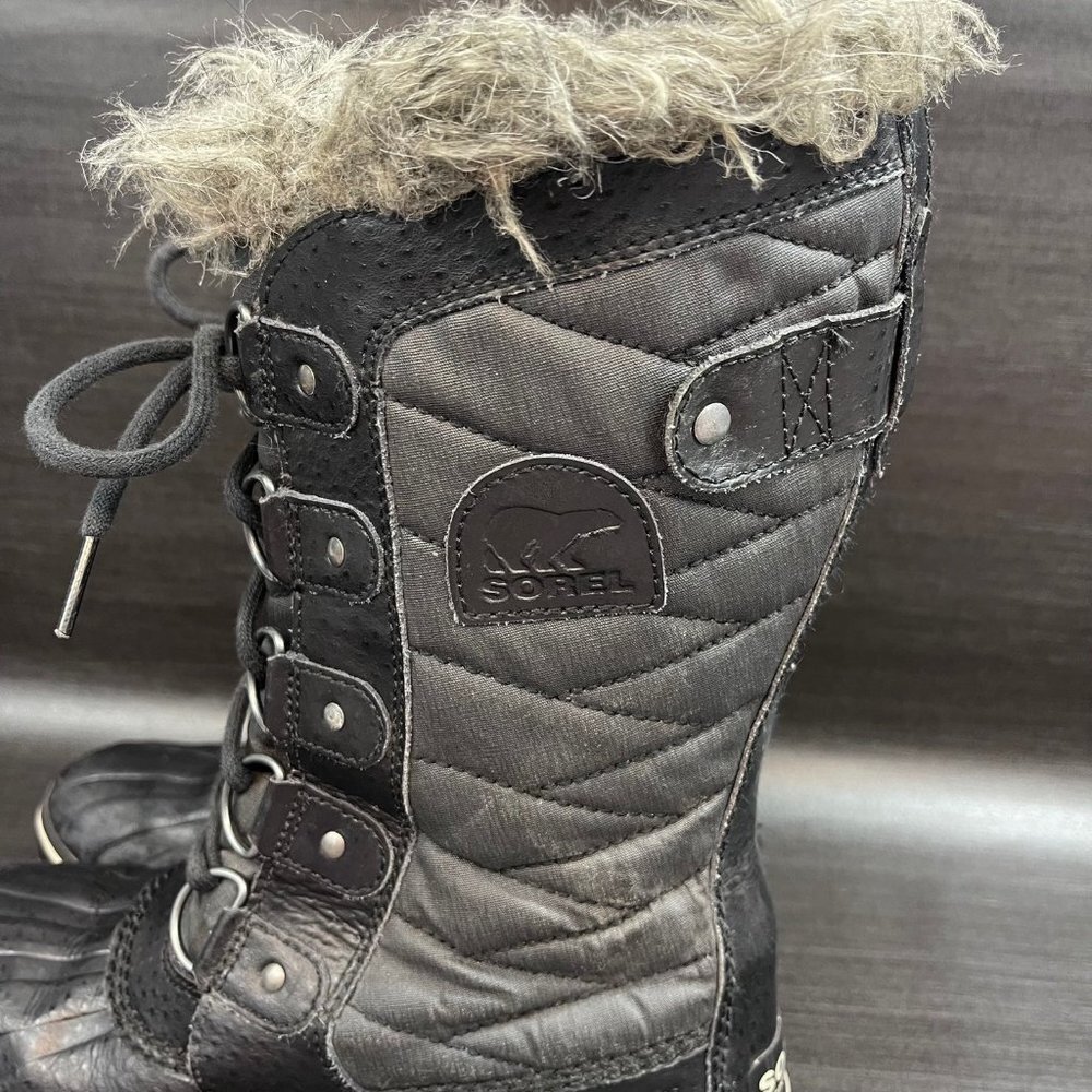 Sorel Tofino II Women’s size 5 Waterproof Black Winter Lined Faux Fur Boots - Picture 5 of 12